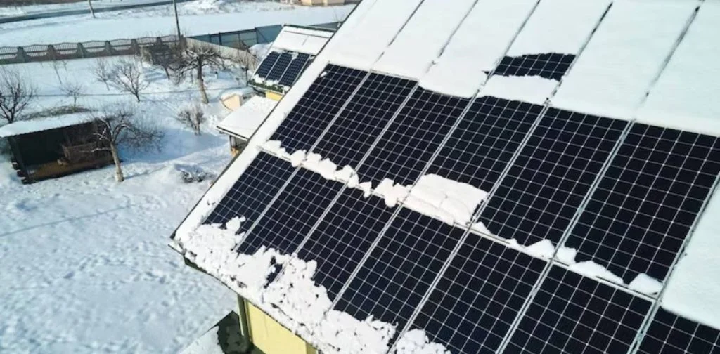 Snow on Solar Panels